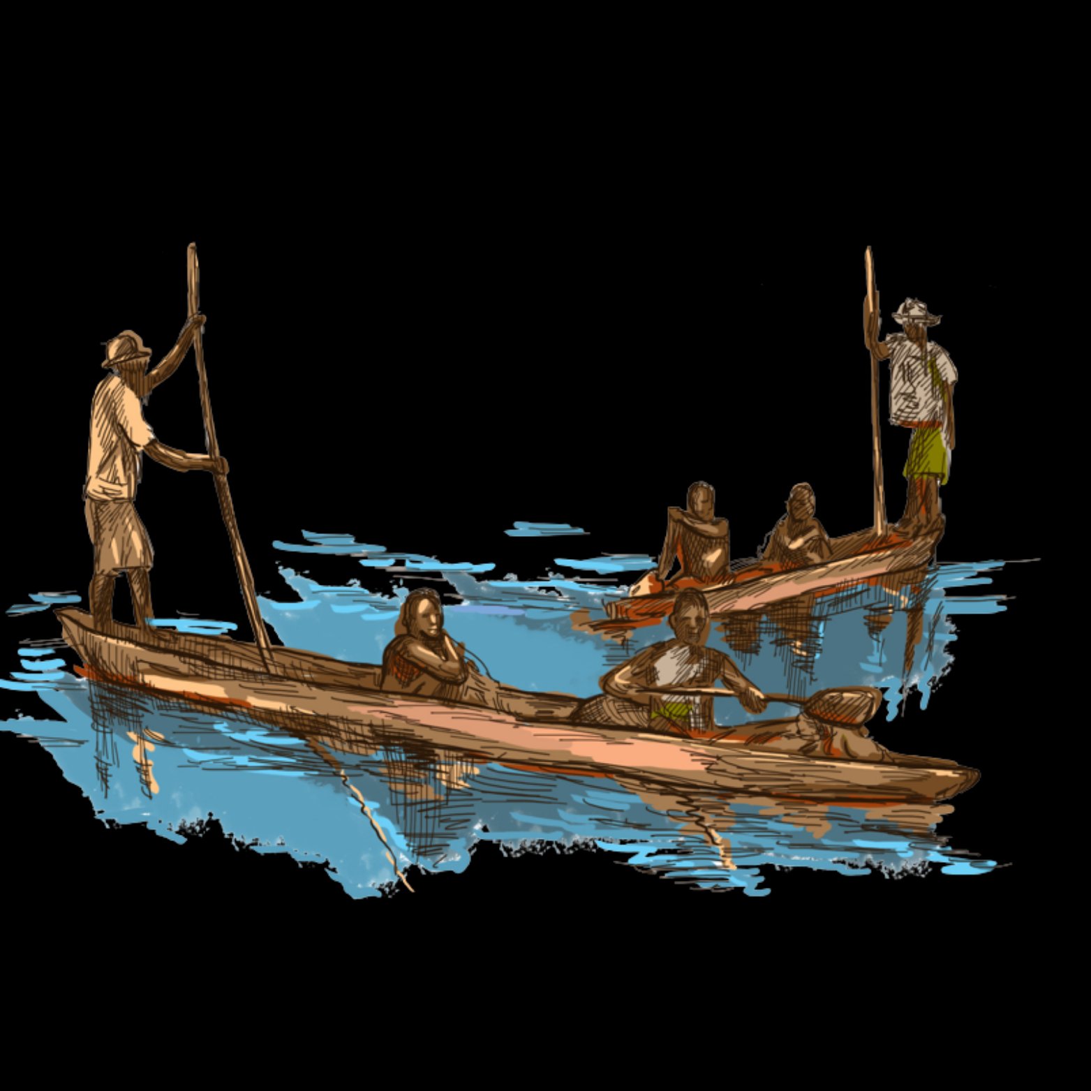 Traditional Malagasy pirogue